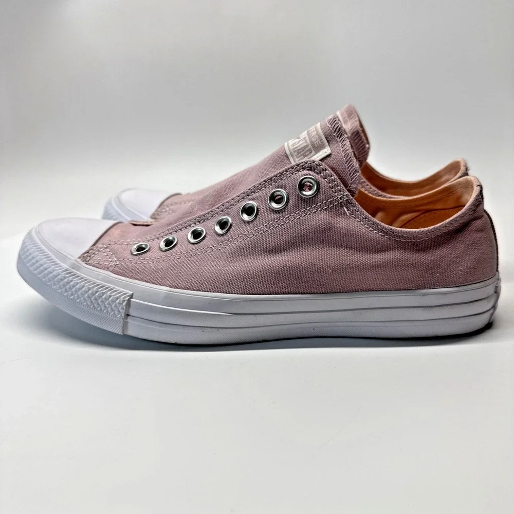 Converse All Star Slip On Casual Sneakers Women 10.5 Men 8.5 Pink - Picture 2 of 13